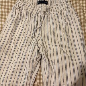 Hollister Blue and White Striped Pants